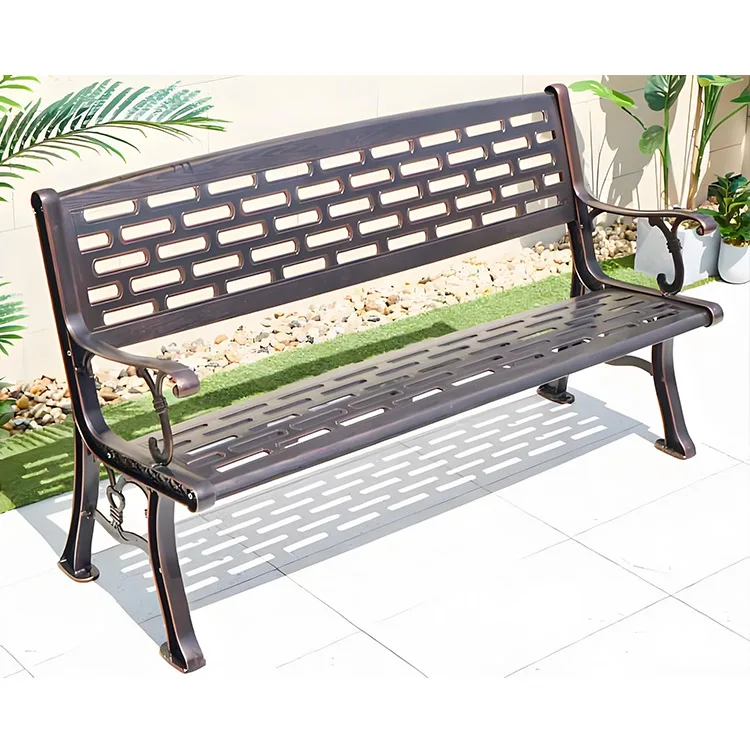 &Outdoor Cast Aluminum Chair Simple Courtyard Garden Balcony Villa Outdoor Waterproof Sun Protection Bench
