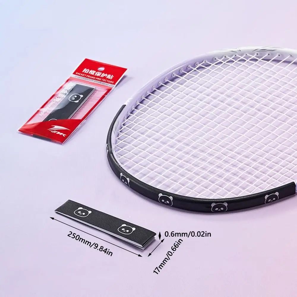 Panda dos desenhos animados raquete de badminton cabeça adesivo multi-cor diy quadro de raquete adesivo protetor desmontável suprimentos esportivos