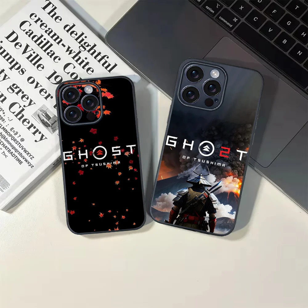 game G-Ghost of Tsushima Phone Case For iPhone 16 15 14 13 12 11 PRO MAX PLUS Mini TPU Soft to  Skin-friendly case