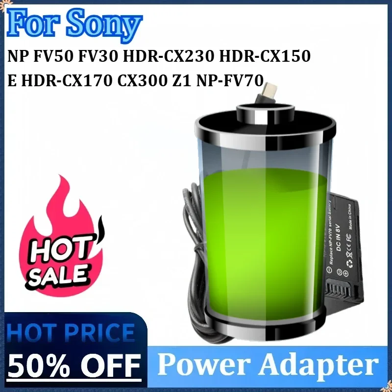

USB-C TYPE-C PD to NP FV70 NP-FV70 NPFV70 DC Coupler for Sony NP FV50 FV30 HDR-CX230 HDR-CX150E HDR-CX170 CX300 Z1 Camera