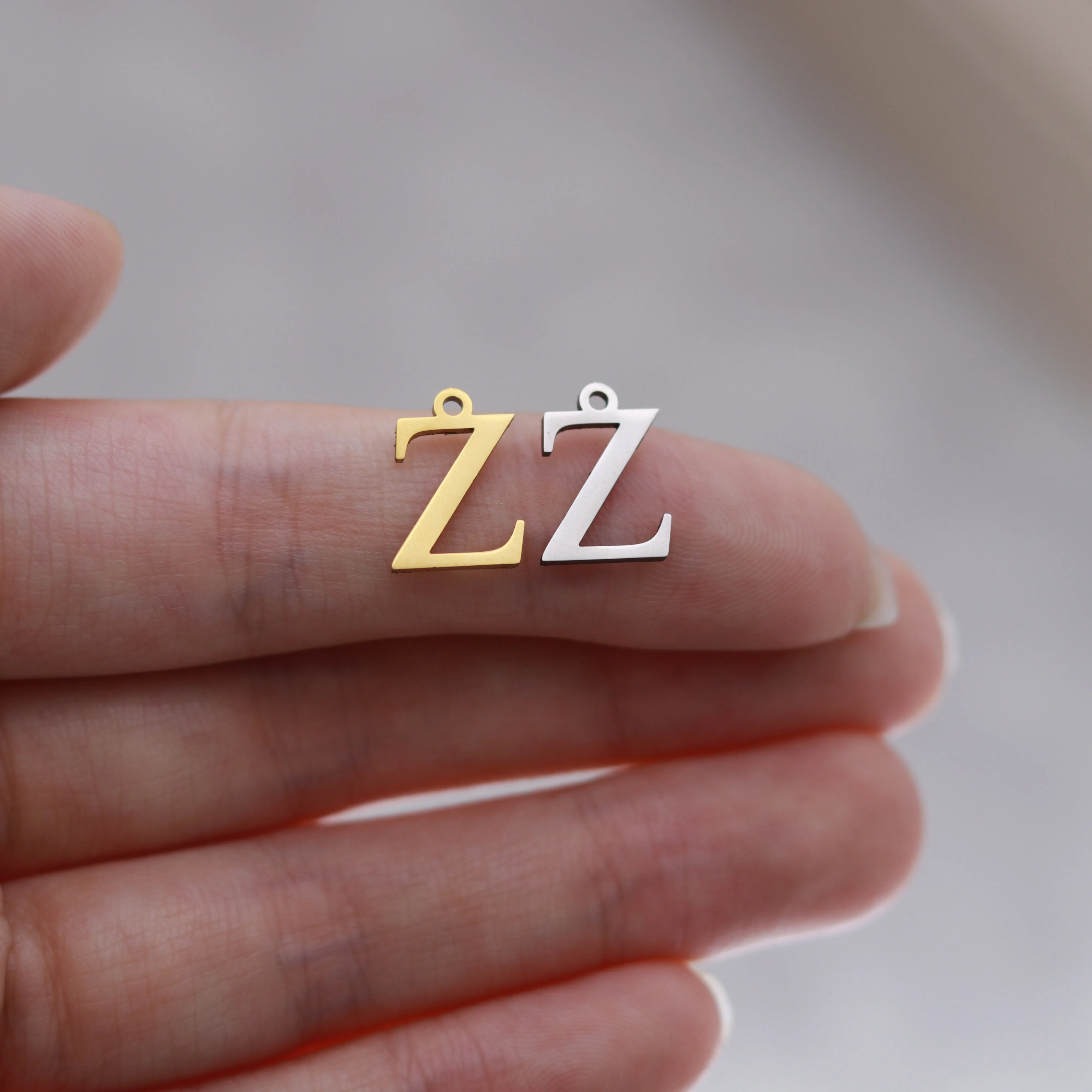 3pcs Classic Mini 26 Initial Letter Charms 316 Stainless Steel Pendant DIY Bracelets Earrings Jewelry Making Alphabet Accessorie view 6