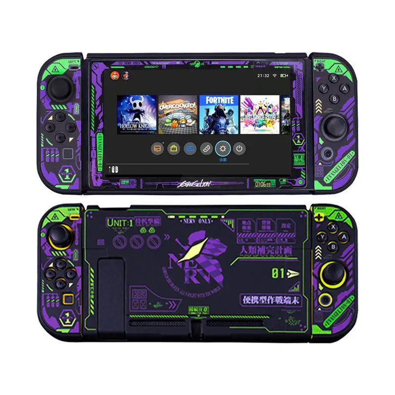 

Switch 2 Matte Hard Case Eva Unit 01 Evangelion Cover Ns1 Protective Case Tempered Glass Screen Protector And Controller Cover