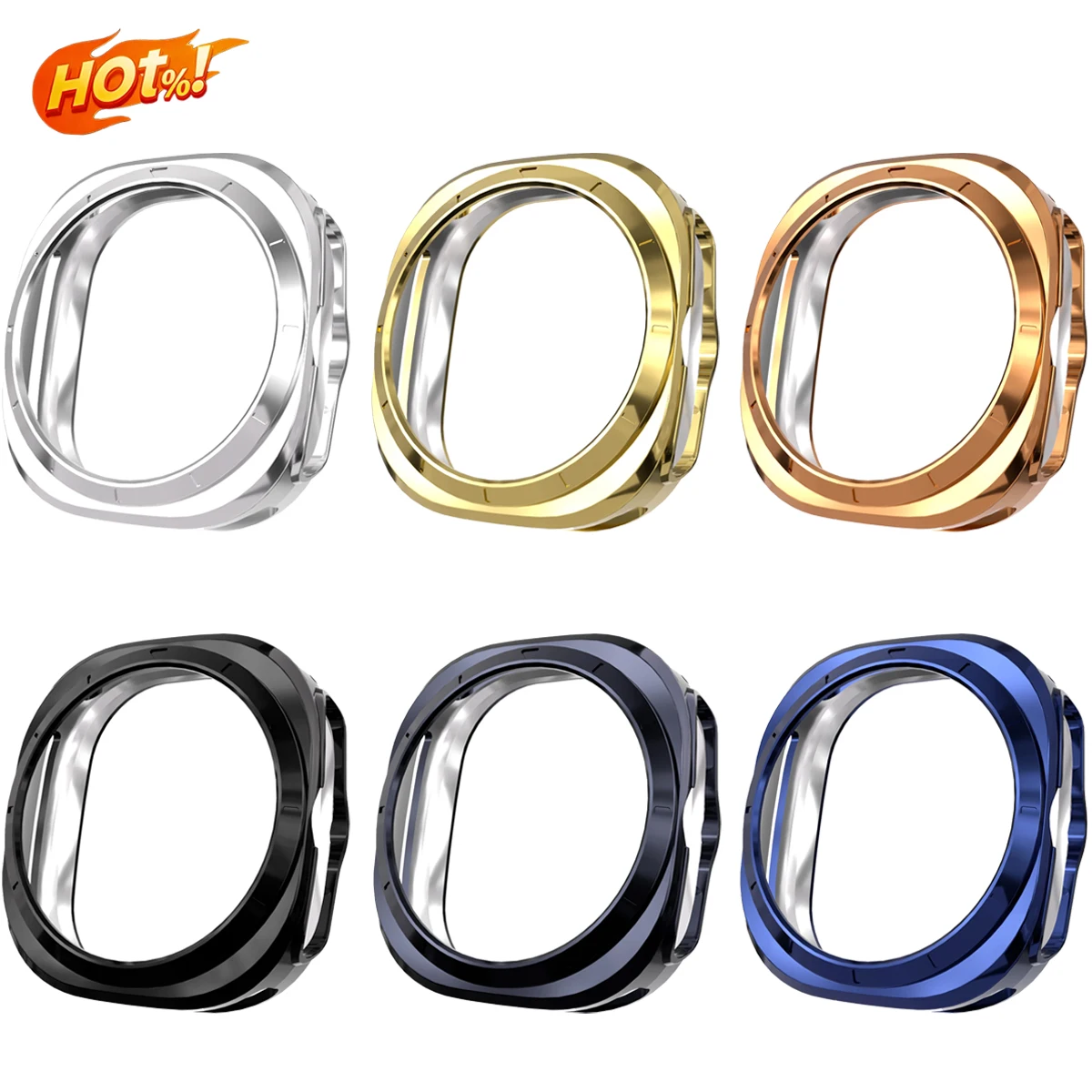 Hülle für Samsung Galaxy Watch 7 Ultra 47mm Smartwatch Cover Weiche TPU-Stoßfänger-Schutzhülle für Galaxy 7 Ultra 47mm Zubehör