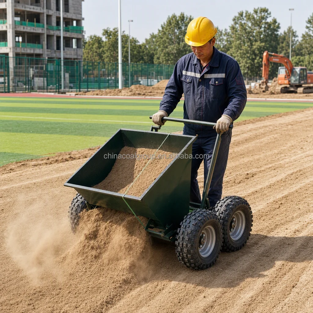 Synthetic Turf Installation Sand Infill Machine Manual PushSpreader with Uniform Output