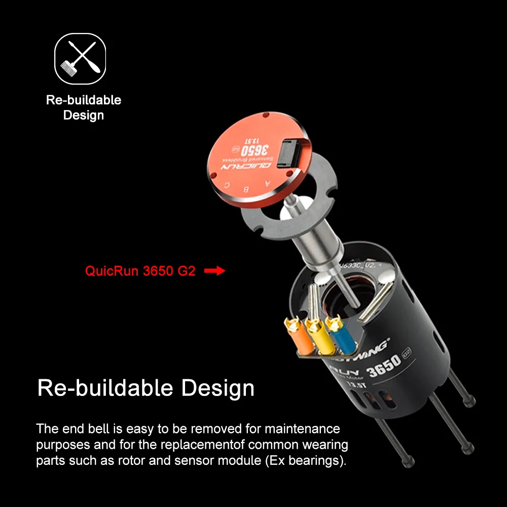 하비윙 3650 브러시리스 모터 센서드 3.17mm 샤프트 플러그 앤 플레이 RC 1/10 1/12 자동차용