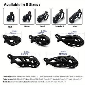 لون جديد الذكور القضيب قفل قفص العفة مع قفل و 4 خواتم الراتنج العذرية للرجال تنفس الديك الدائري القضيب صنم ضبط النفس أعلى 12 مبيعات جديلة القضيب - No2