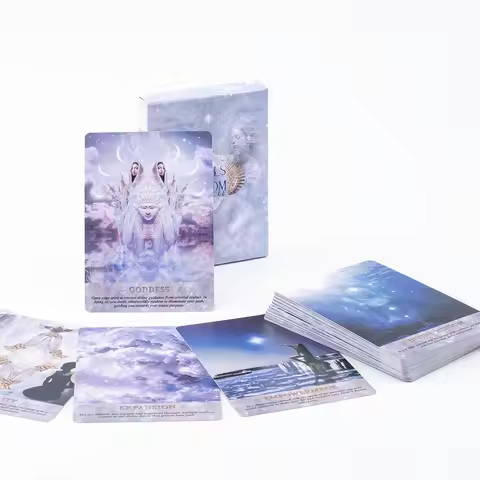 Pearl Wisdom Oracle Deck 10.4*7.3cm 44 Cards Delve Into The Ethereal Visuals Guiding You To Discover Deeper Significance