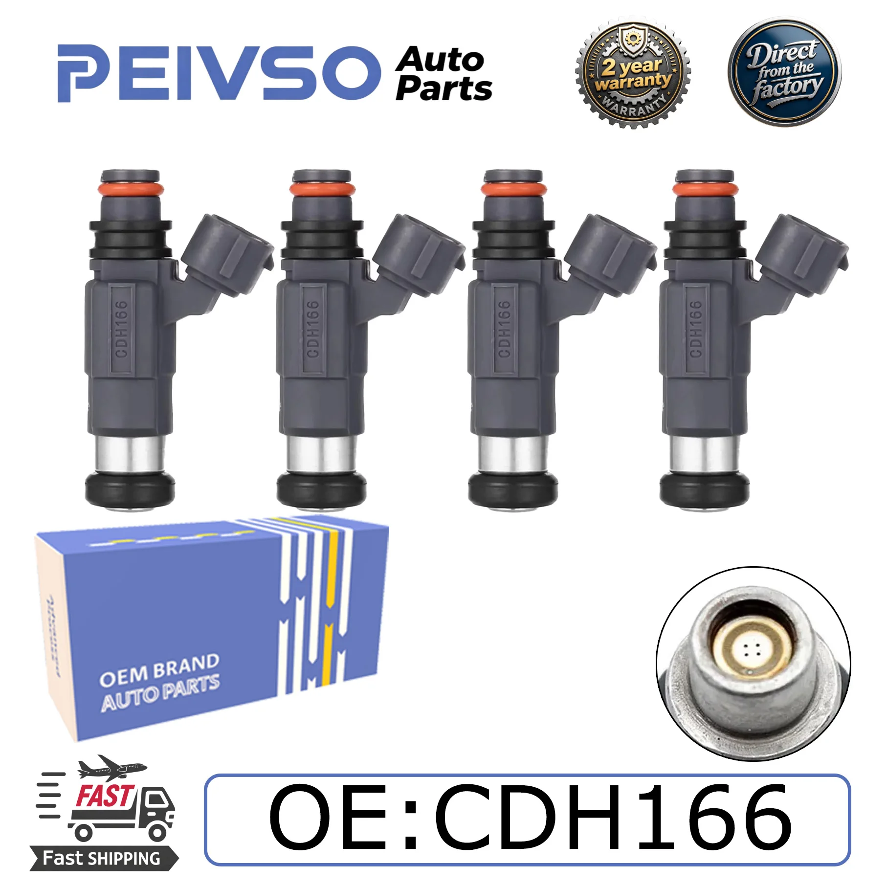 CDH166 15710-66D00 60E-13761-00-00 4pcs MD319790 Fuel Injector For Chevrolet Tracker 1.6L L4 1999-2002 Auto Parts