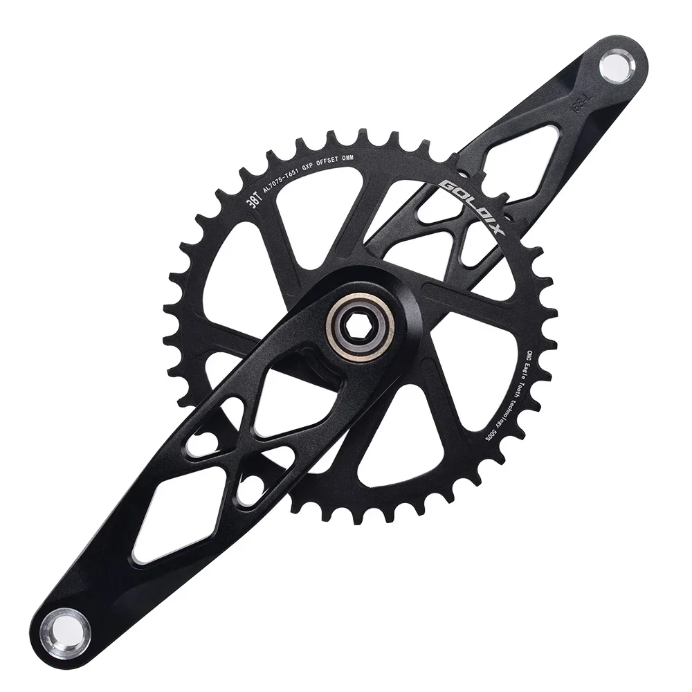 AliExpress GOLDIX Mountain Bicycle BSA 24mm Crankset 165 170 175mm R-SPEC Trail Hollow Bike Crank Spindle DH AM