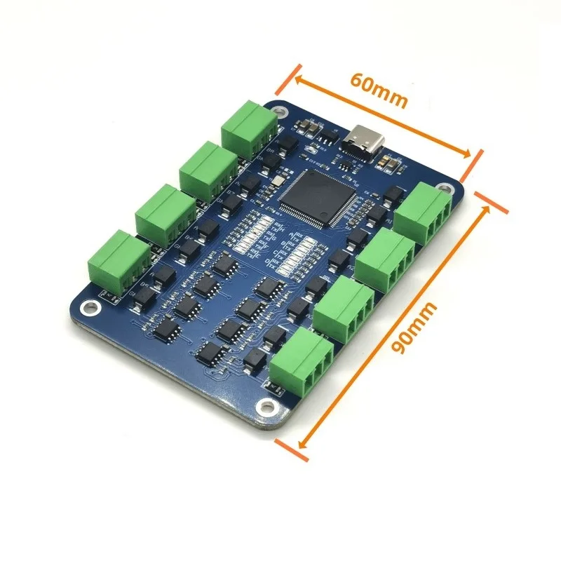 Type-C USB to 8-channel RS485 Serial Converter CH348 Chip Independent Channel Short Circuit Protection