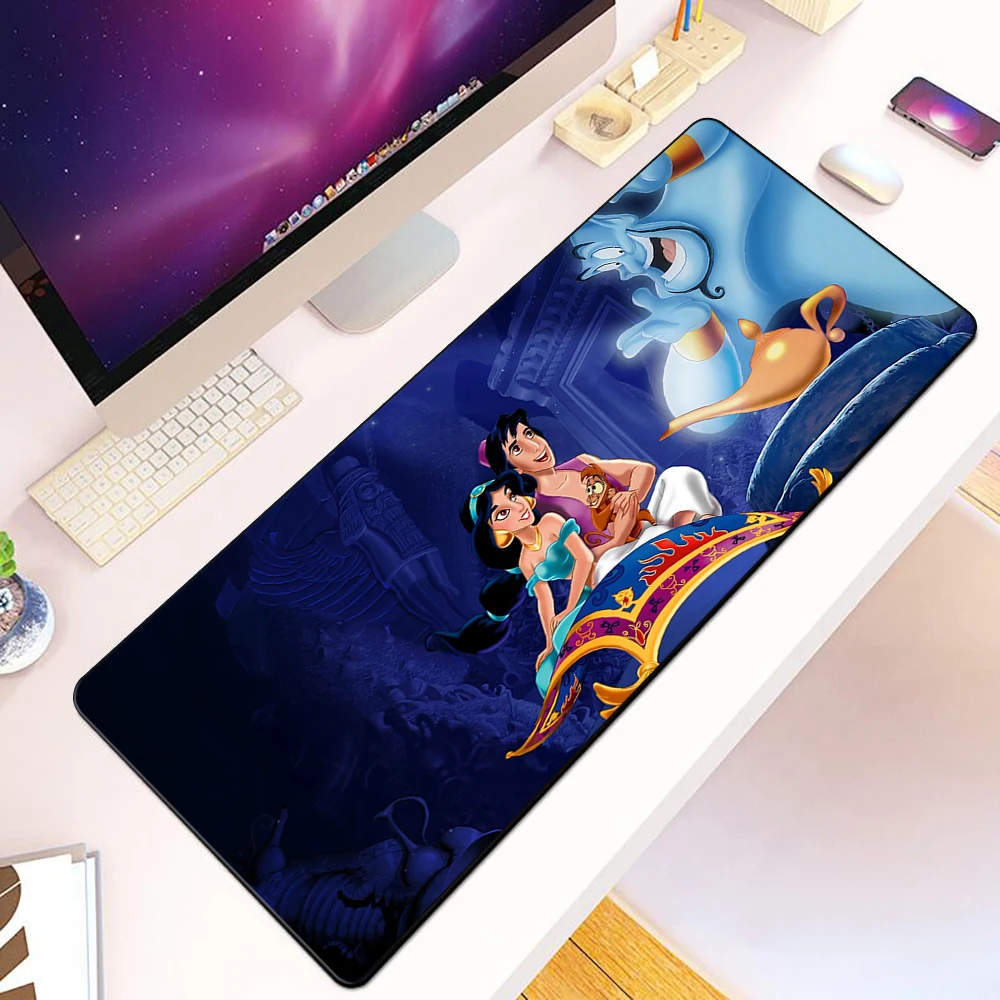 Disney Aladdin Magic Lamp Mouse pad HD-Druck Computers pieler Sperr kante rutsch feste Mauspad xxl90x40cm Tastatur PC Schreibtisch Pad