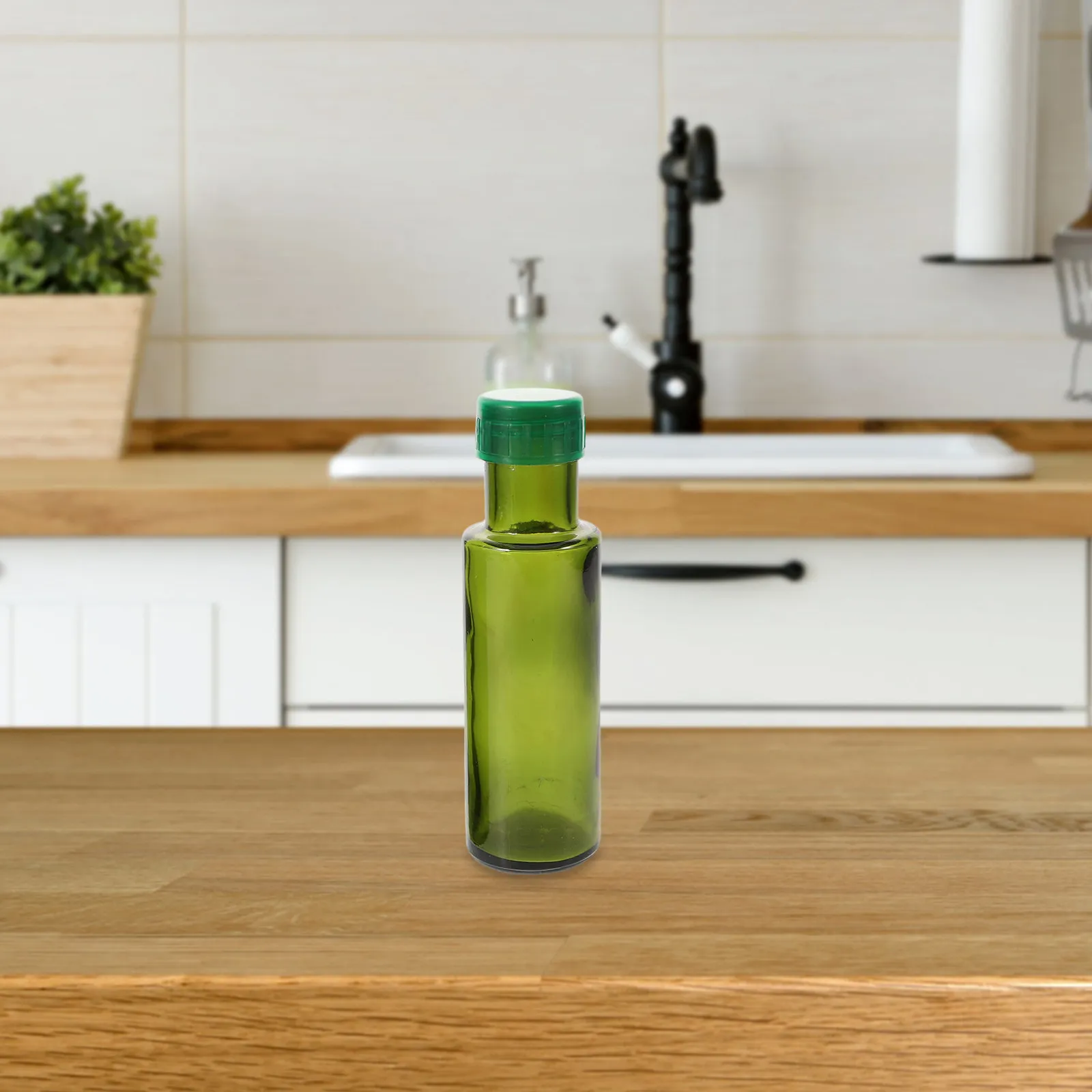10Pcs Glass Olive Oil Bottle Dispenser Leakproof 100Ml Round Airtight Container for Kitchen Cooking Travel Dressing Vinegars