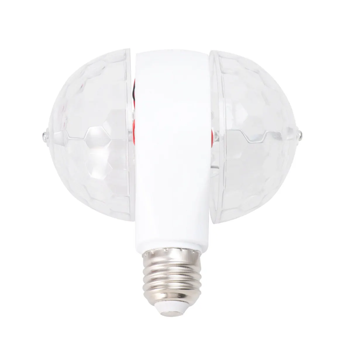 

Dual Head Colorful LED Mini Stage Light White Transparent Shell Durable for Ktv Disco Party Home Decoration Rotation