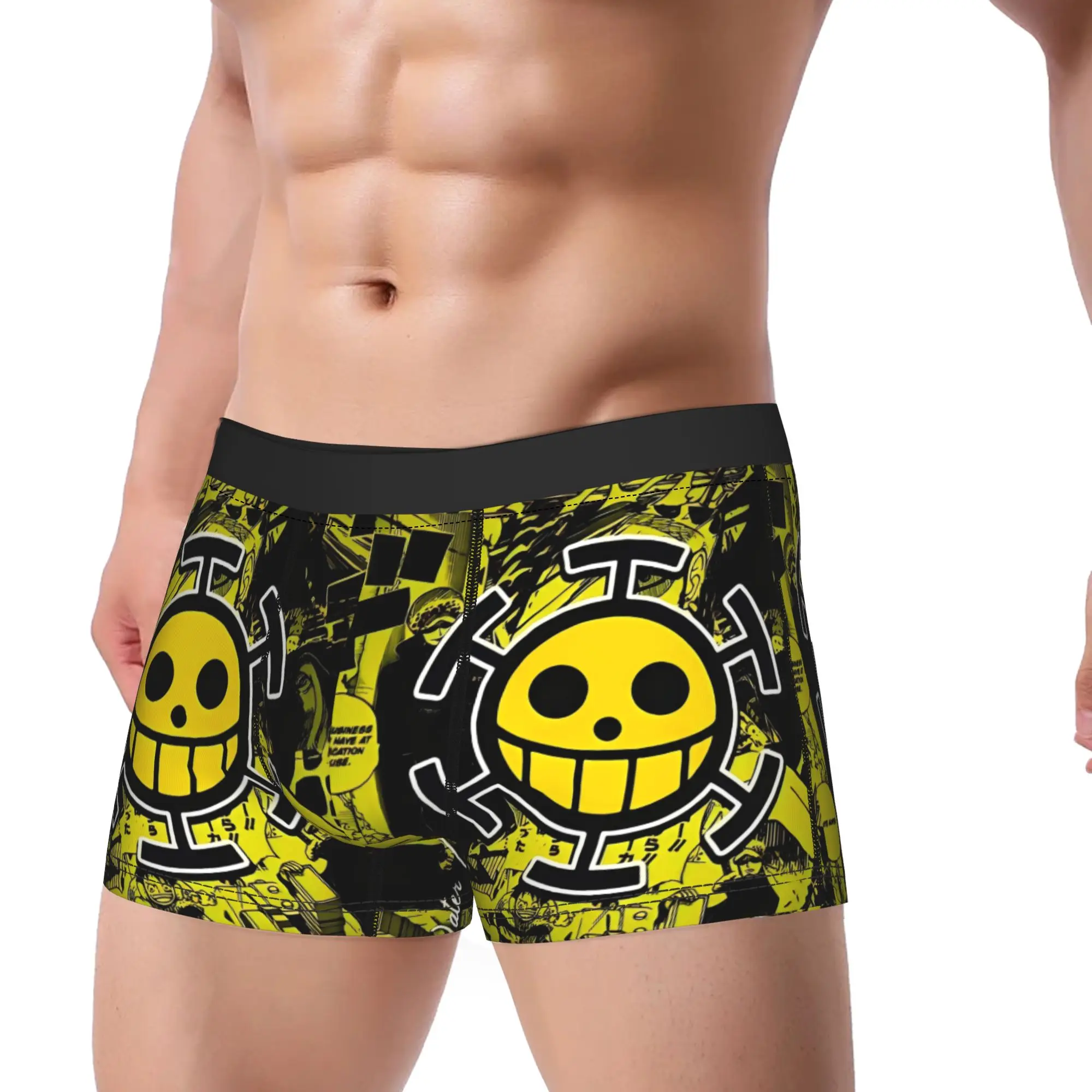 One Piece Friends and Foes on the Sea  Men Underwear  Boxer Briefs Shorts Panties Funny Soft Underpants for Male M-XXL