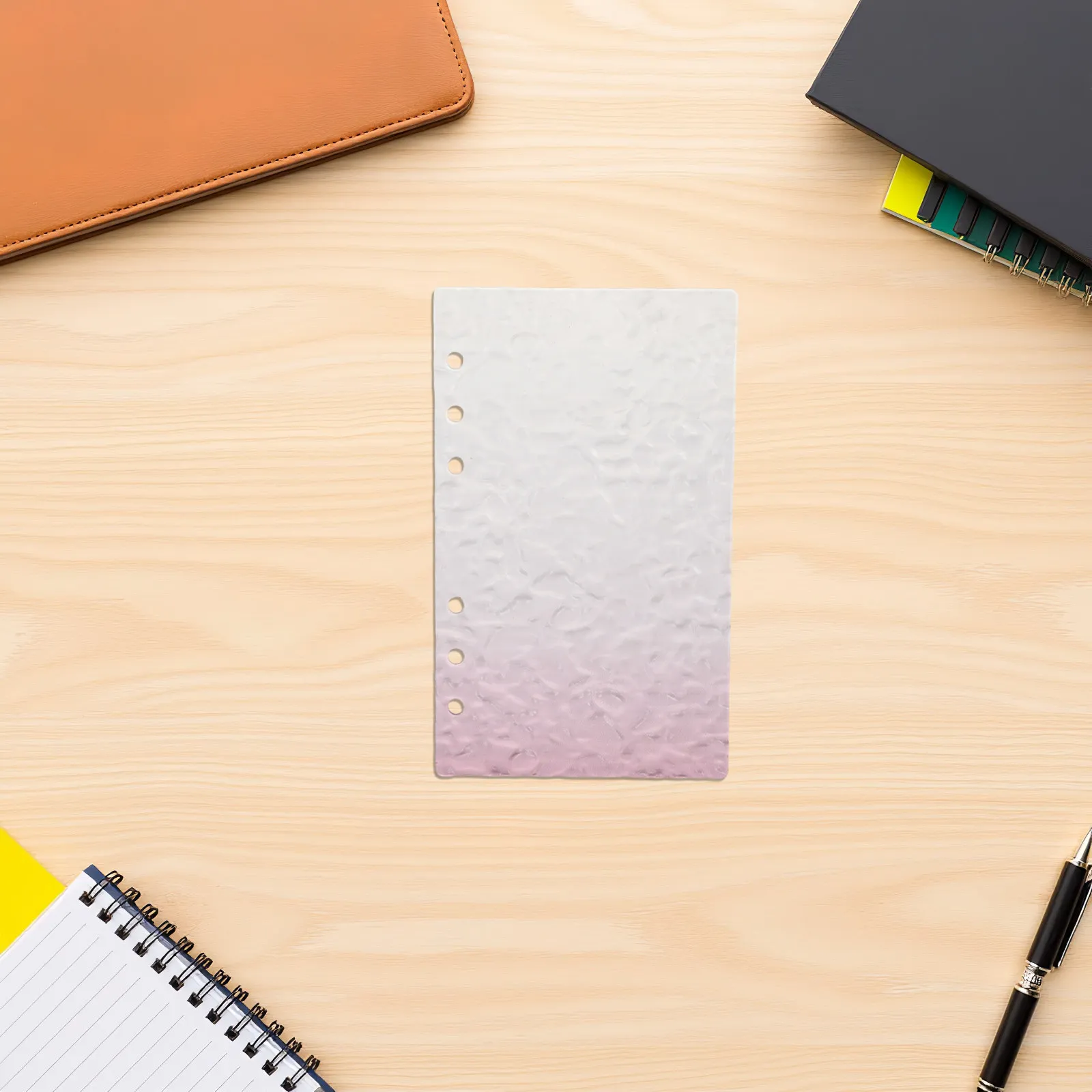 A6 Acrylic Binder Notebook Cover Pink Refillable Loose Leaf Planner Binder Shell Journal Cover Budget Organizer Stationery