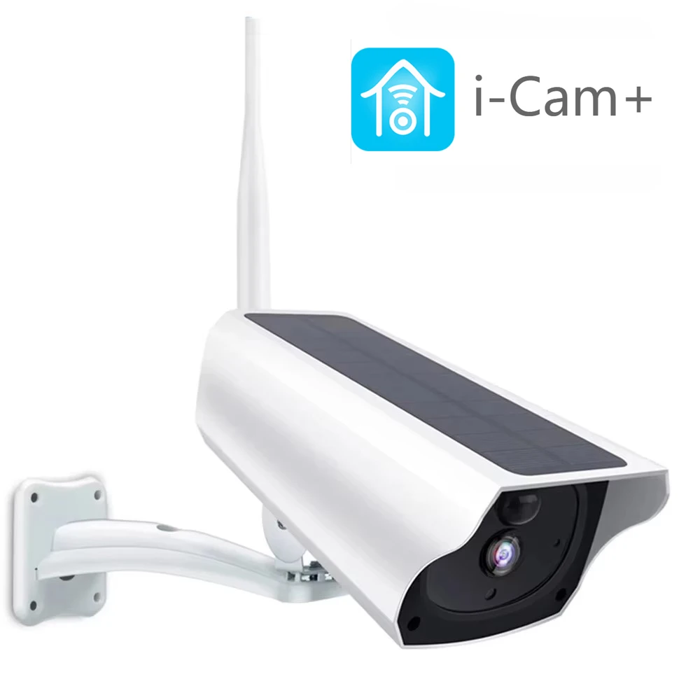 I-CAM + cámara WiFi de 5MP con energía Solar, cámara de seguridad inalámbrica con batería de 2MP, vigilancia del hogar IP66, impermeable, PIR para