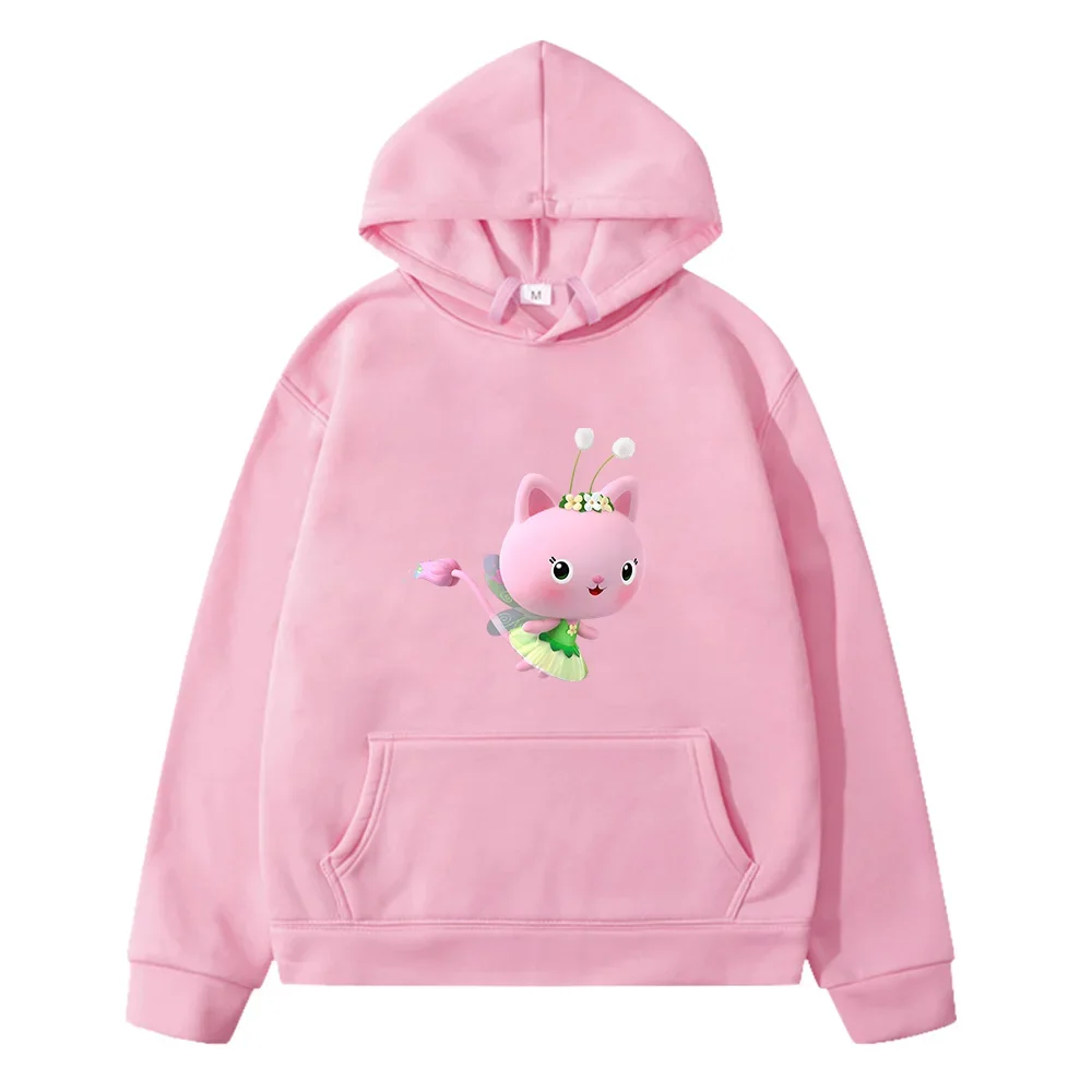 Gabbys Dollhouse Hoodies Fleece Sweatshirt Kids Clothes Girls Anime Jacket Y2k Sudadera Boys Autumn Pullovers Children Clothing