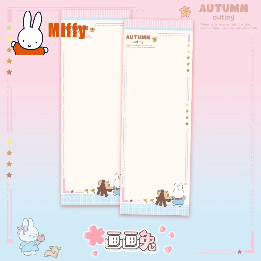 Kawaii Miffy Notepad Cute Rabbit Memo Pad Autumn Scrapbook Planner Weekly Todo List School Office Stationery Diary Journal Gift - view 3
