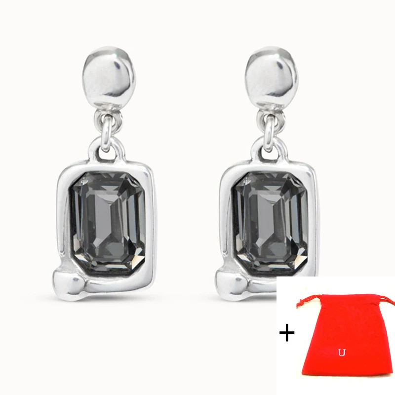 European and American fashion hot selling new product, high-quality and exquisite blue gemstone earrings, women's jewelry gifts