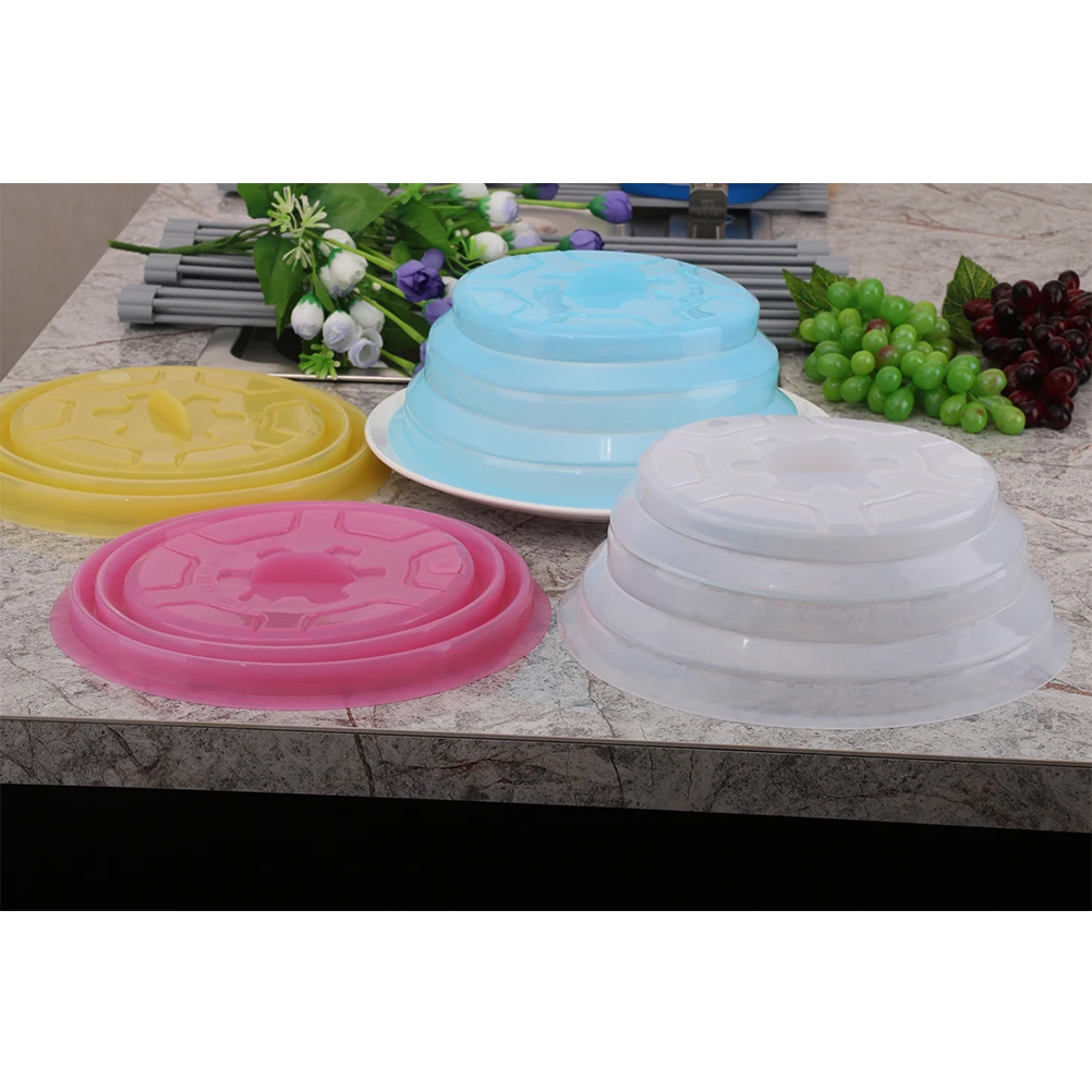 

Silicone Fresh Cover Collapsible Microwave Plate Lid Heat Resistant Seal Splatter Guard Kitchen Bowl Cover