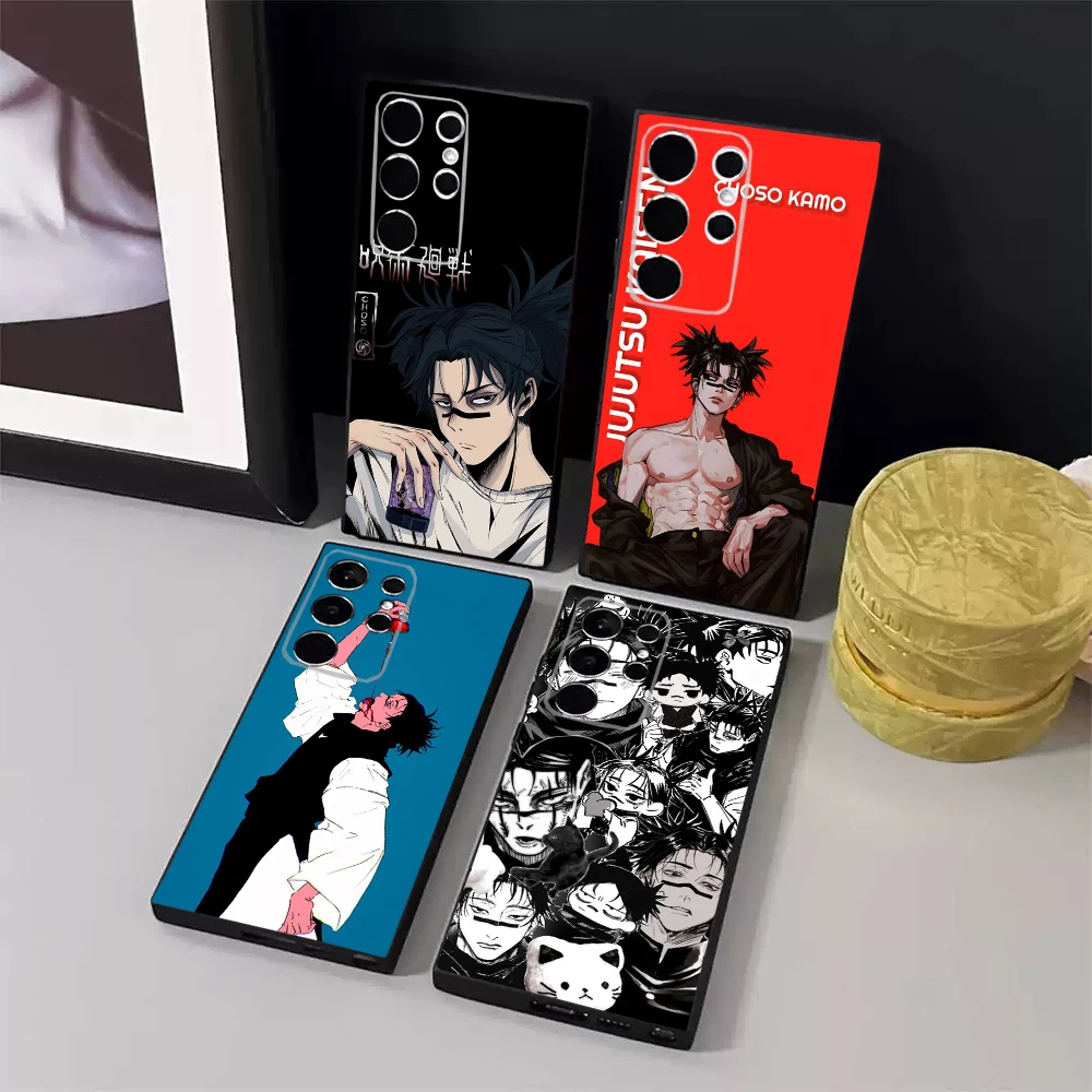 

Choso Jjk Anime Phone Case For Samsung S24,23,22,30,21,10,9,Ultra,Plus,Lite,FE,5G Black Soft Case
