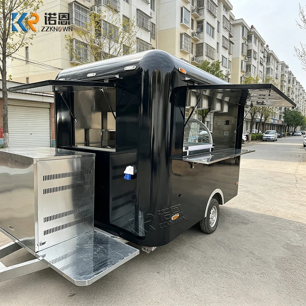 

Stainless Steel Custom Food Truck Mobile Kitchen Trailer Fast Food Catering Truck Coffee Ice Cream Vending Trailer For Sale