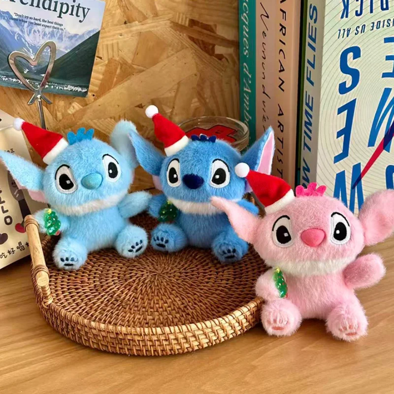 

Kawaii Disney Lilo&stitch Plush Toy Keychain Creative Backpack Pendant Stuffed Doll Couple Decoration Christmas Gift Accessories