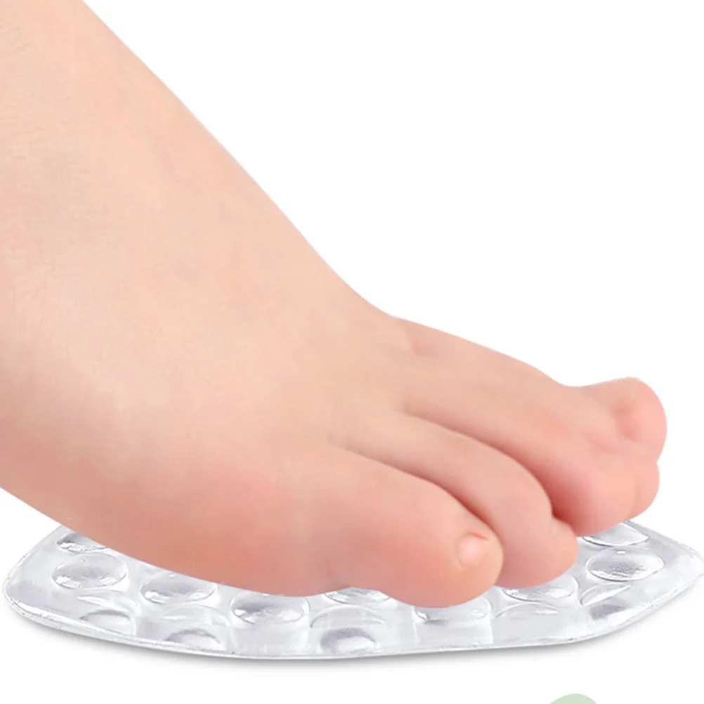 

Forefoot Pads Set Transparent Black Beige Gel Cushions Comfortable High Heels Half Pads Anti Slip Insoles Non Skid