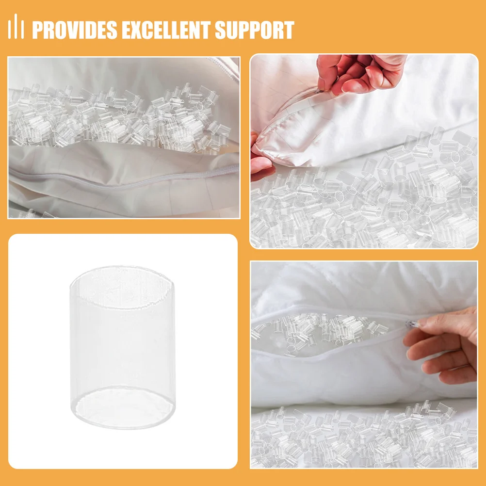 1 Bag Transparent Pe Pillow Stuffing Tubes Lightweight Fill for DIY Pillows Supportive and Shape Retaining Insert