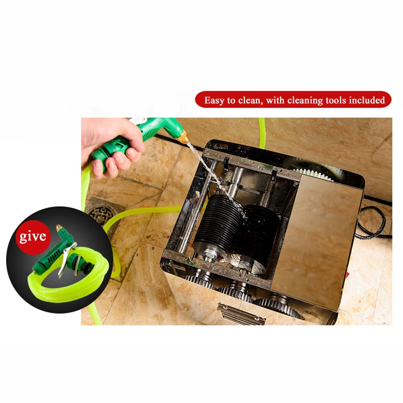 ماكينة تقطيع اللحوم الطازجة الأفقية الصغيرة من صدور الدجاج الكهربائية