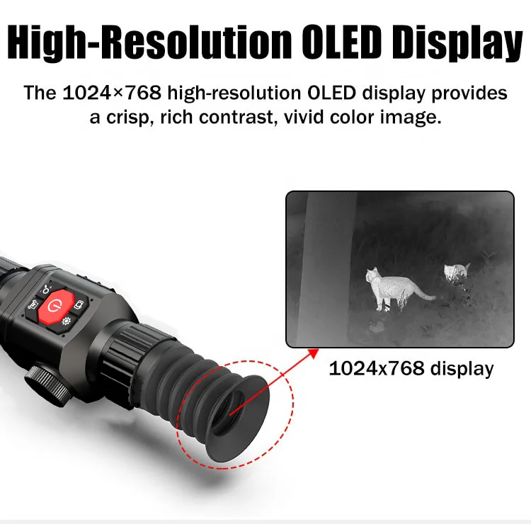 HTI C18/19 384x288 Night Vision Long Range Hunting Thermo Scope Camera Thermal Imaging 54mm Thermal Imaging Infrared Monocular