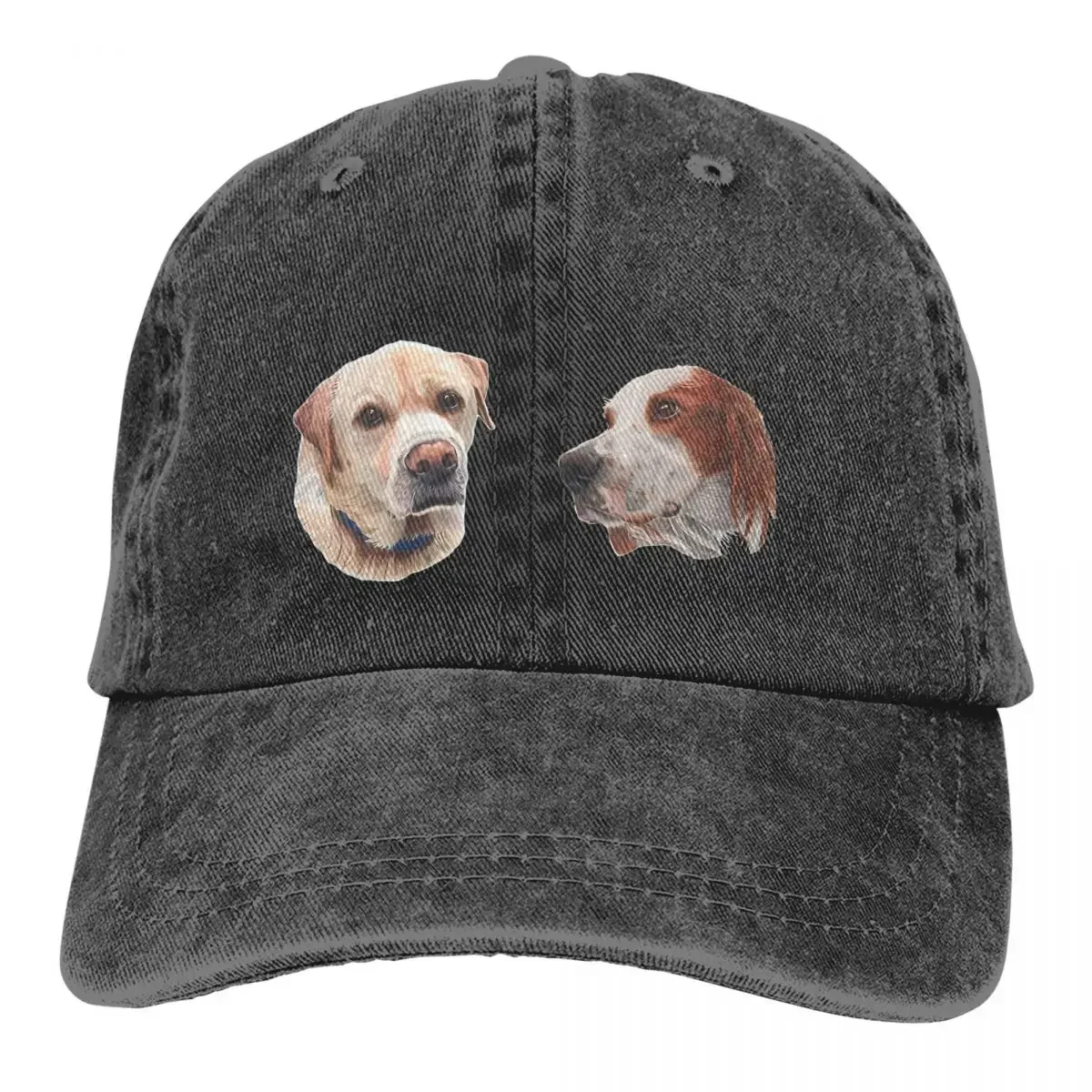 Yellow Labrador And Setter Pattern Baseball Cap Men Hats Women Visor Protection Snapback Animal Caps