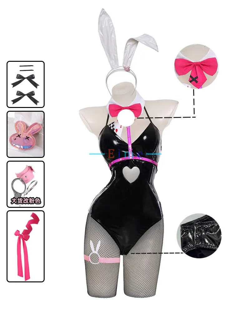 

Mikuu Bunny Cosplay Costume Women Sexy Jumpsuits Raabit Hole Clothing Halloween Party Uniforms Anime Suit Custom Made