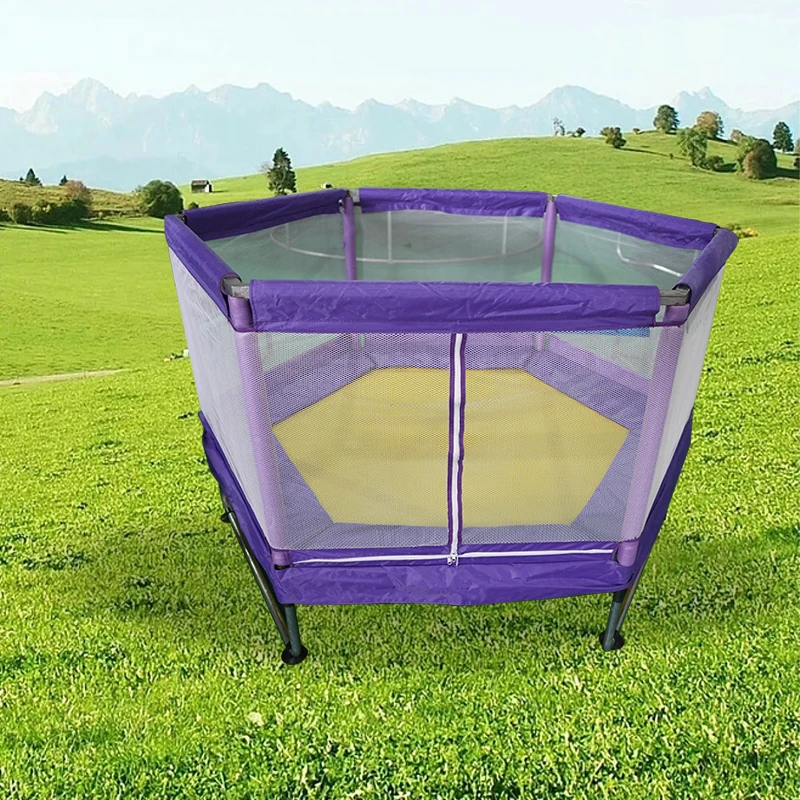 

Indoor Children's Trampoline Hexagonal Children's Toy Trampoline with Protective Net