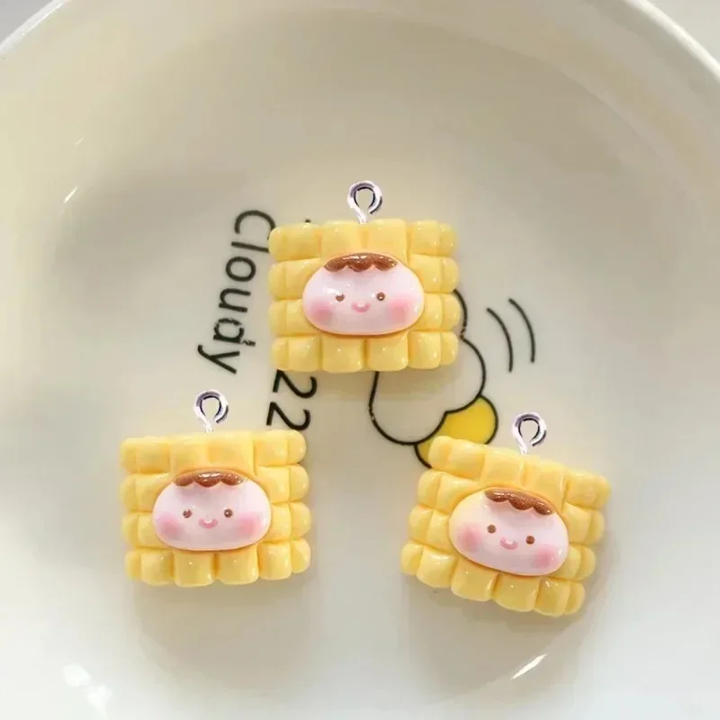 10Pcs Kawaii Cartoon Hot Pot Resin Charms Simulated Food Pendants for Bracelet Necklace DIY Handmade Jewelry Making