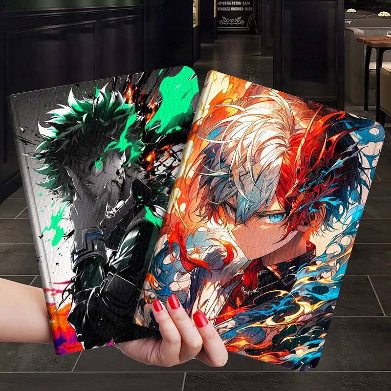 My H-Heroes A-Academia pattern Tablet Case For Samsung Galaxy Tab S7 S8 S9 S10 FE Plus 12.4 13.1 Inch