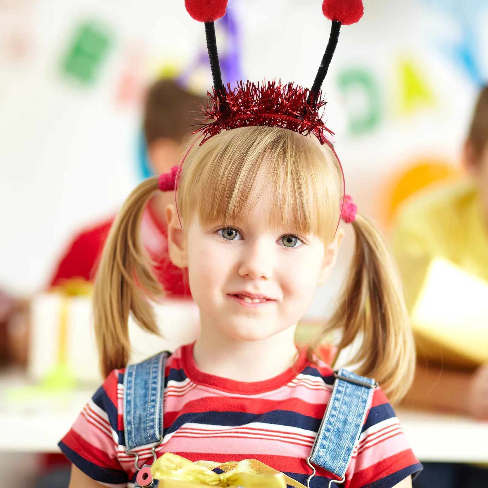 

1Set Ladybug Wings Headband Fairy Costume Set Kids Halloween Insect Cosplay Props Complete Set Eyecatching Design