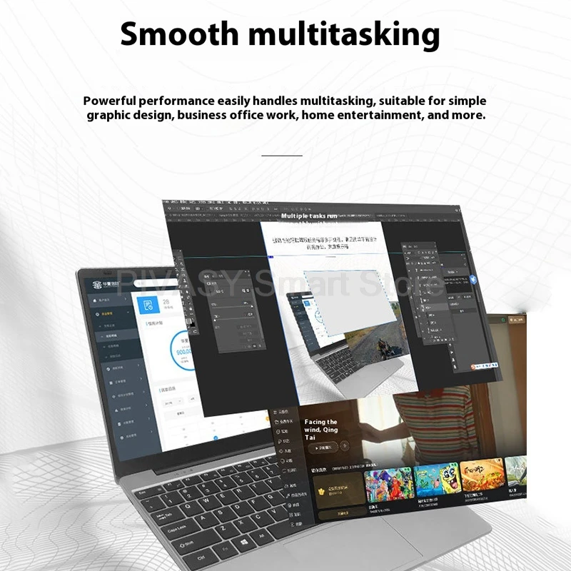 14 15,6 Zoll neuer HD-Bildschirm-Laptop, dünnes, leichtes Business-Notebook für Zuhause, Büro, Studium, Reisen, IPS-Display, satte Schnittstellen