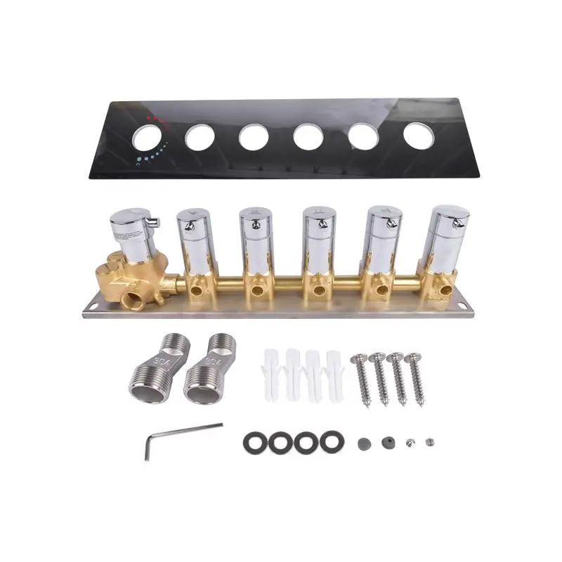 

5-Function Brass Shower Diverter Valve, Thermostatic with Constant Temp Design