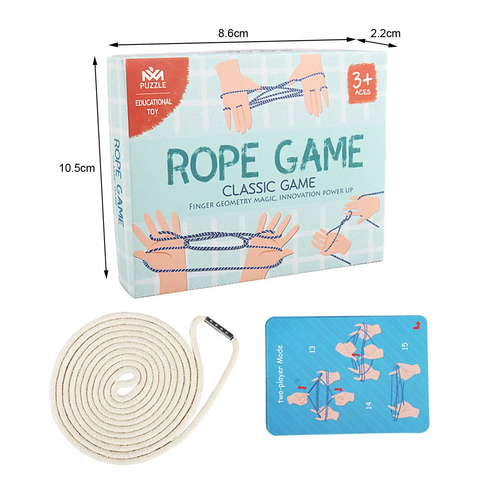 Educational Rope Game String Finger Sensory Toy Puzzle for Kids Early Learning Developmental Play Set