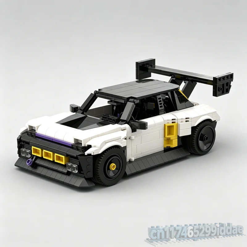 1015PCS Retro Rally Racing Hatchback MOC Building Blocks Classic Sport Car DIY Assembly Brick Model Display Collectible Toy Gift