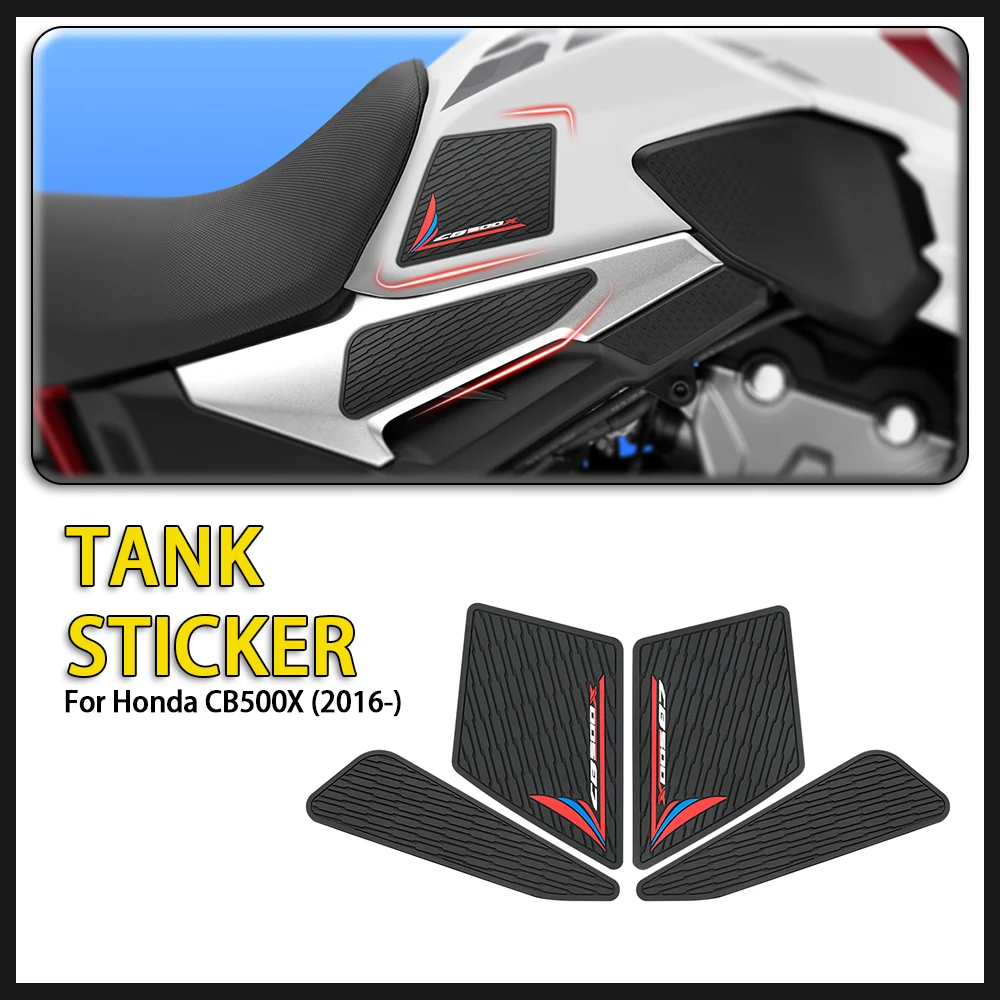 For Honda CB500X CB 500 X 500X 2016- Motorcycle Rubber Protection Pad Fuel Tank Side Anti-slip Sticker Decal Tank Pads