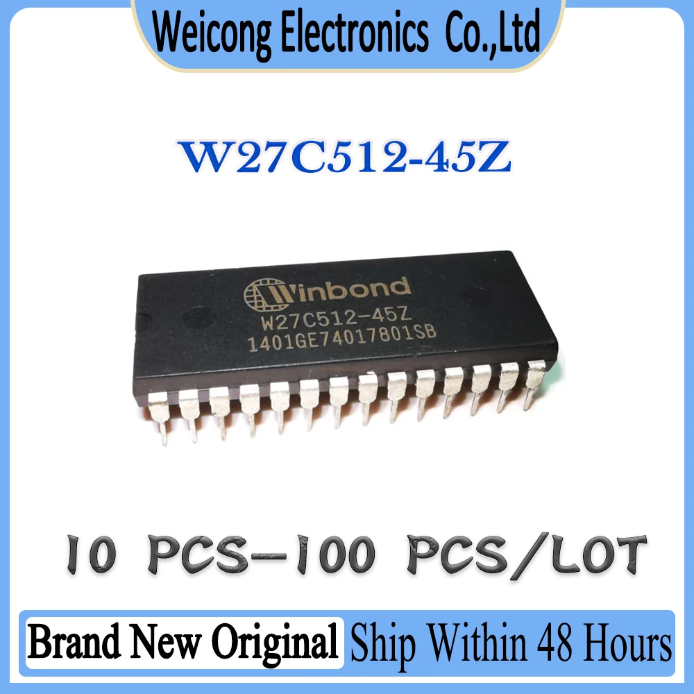 100% Brand New Original  W27C512-45Z W27C512-45 W27C512-4 W27C512 W27C51 W27C5 W27C W27 W2 IC EEPROM 512KBIT PARALLEL DIP-28