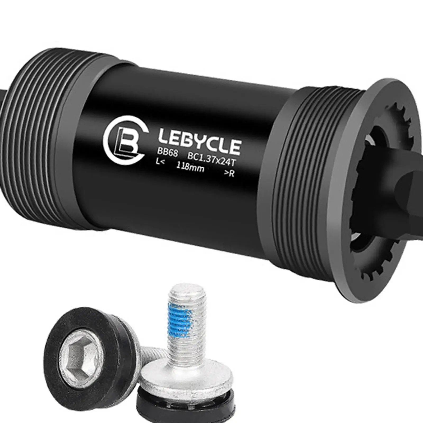 Bike Bottom Bracket Square Hole Crank Axis, Bicycle Middle Mountain Bike Center Shaft for Square Tapered Spindle Crank view 3