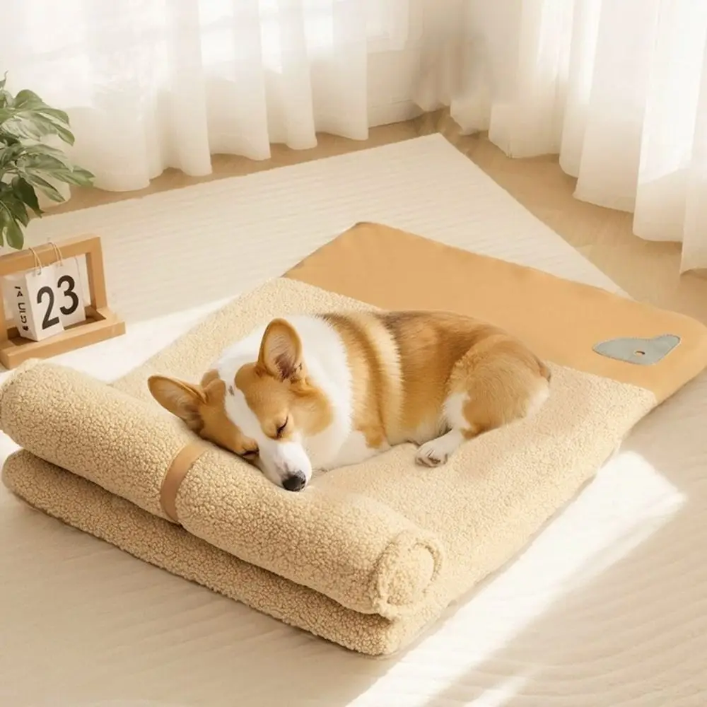 

Removable Dog Plush Bed Soft Comfortable Pet Dog House Neck Protection with Pillow Dog Sleeping Mat Four Seasons Use