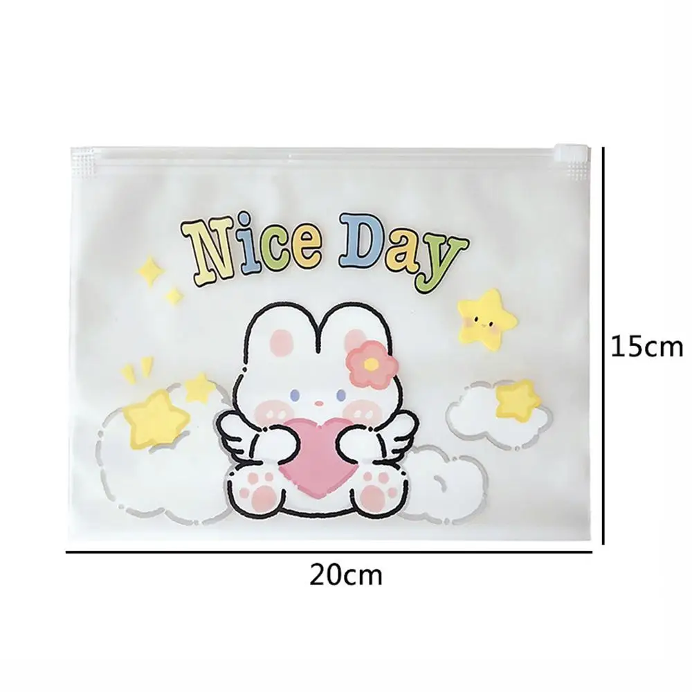 Zipper Bag Cute Design Waterproof Seal Visible Compact Size Temporary Storage Bag Durable Storage Bag Transparent Has Many Uses