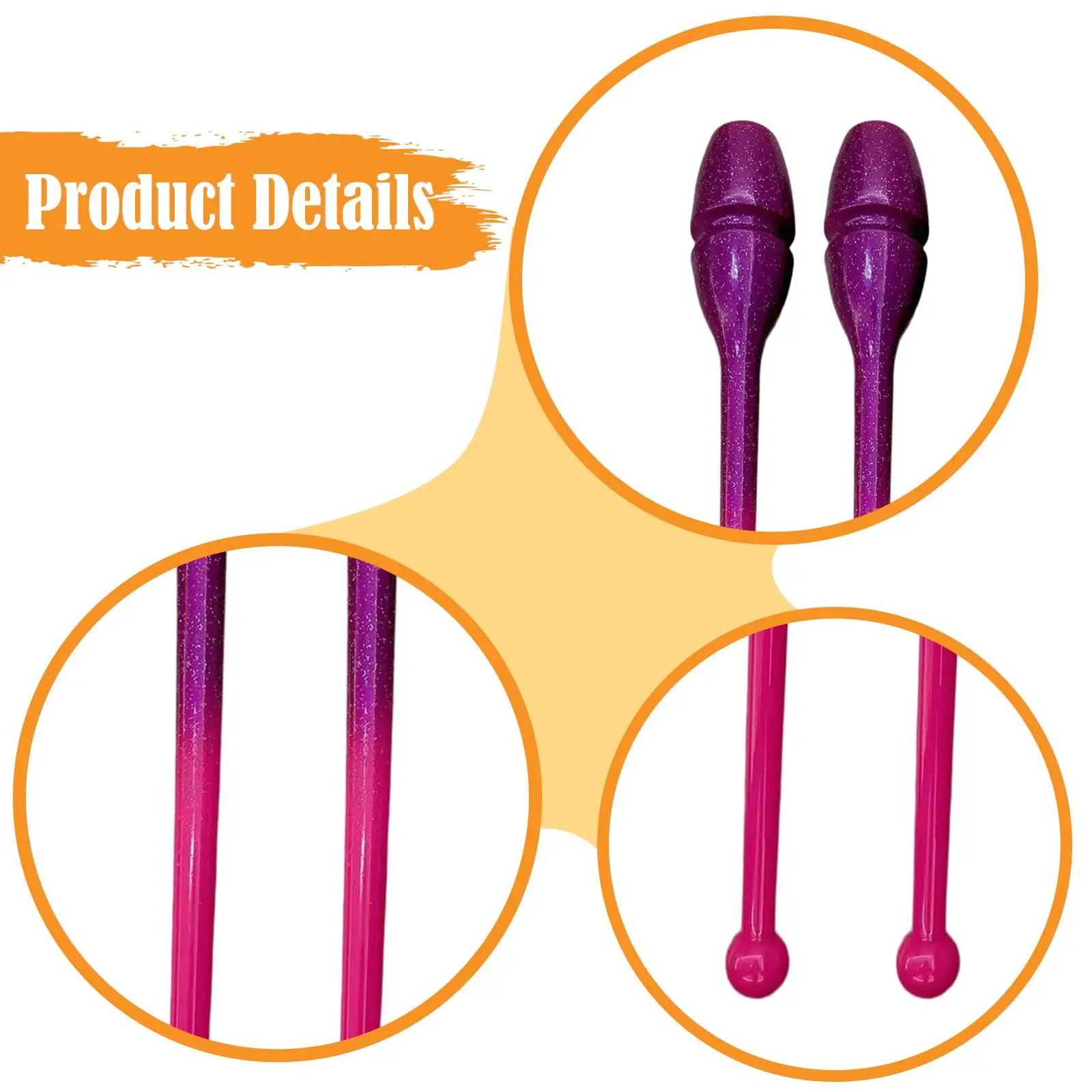Rhythmic Gymnastics Club Shaping Rod Bright Color for Children Adult Dance Show Training Artistic Competition