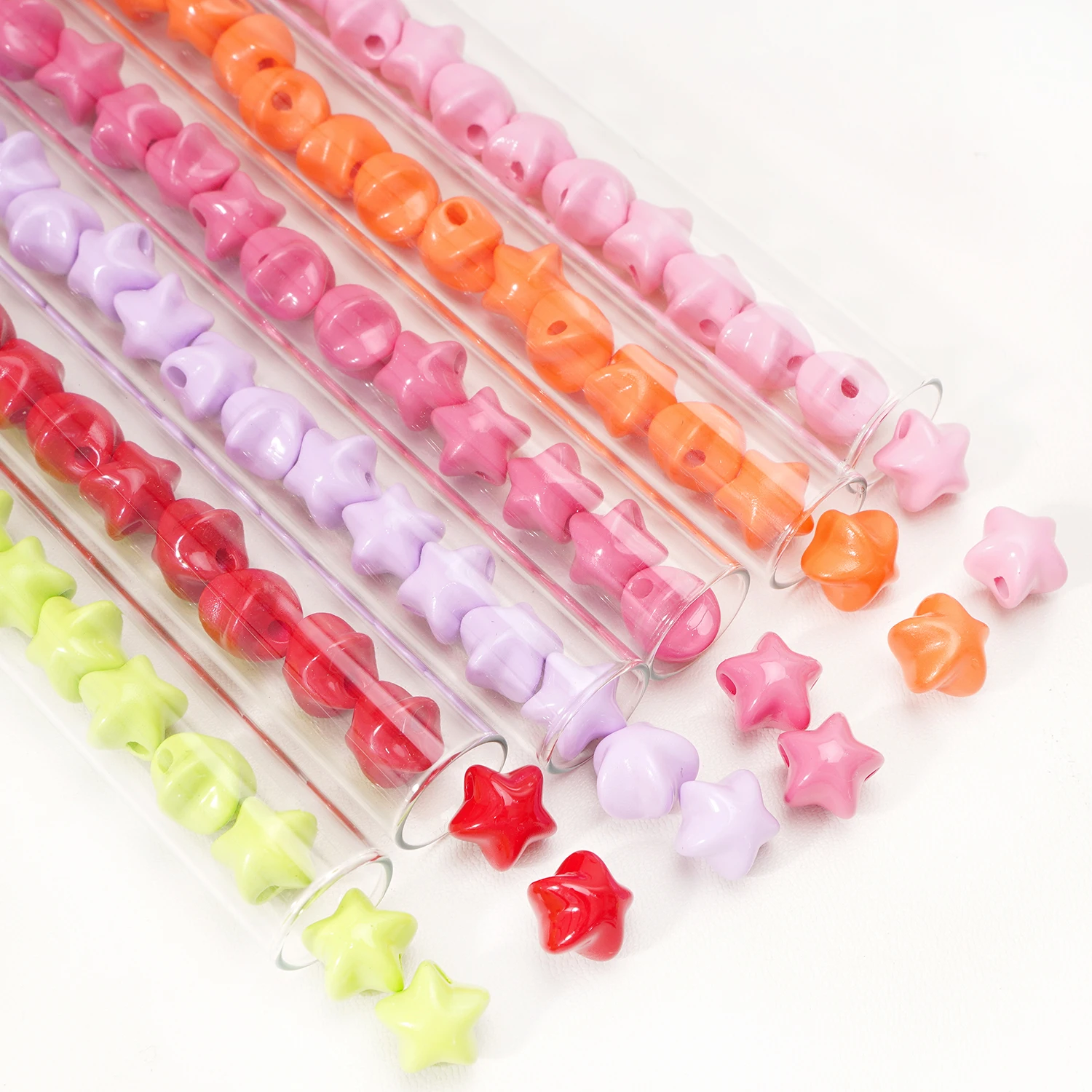 1PC Colorful Polka Dot Heart And Bowknot Acrylic Pendant Charms for DIY Jewelry Phone Chain Keyring Making Accessory