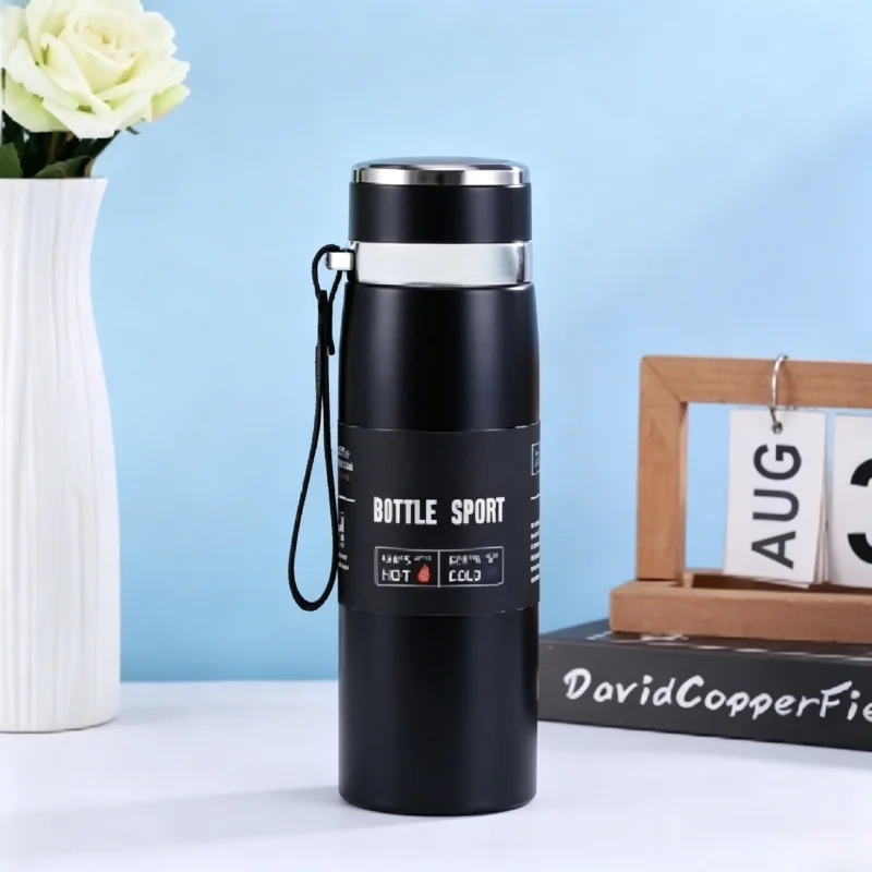 1L 304 Stainless Steel Vacuum Insulated Flask Double Wall Leak Proof Portable Thermal Bottle for Coffee Tea Hot Cold Drinks ·