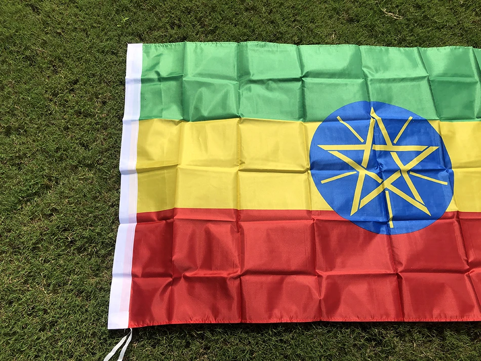 Bandera nacional de Etiopía en poliéster colgante para exterior - imagen 4